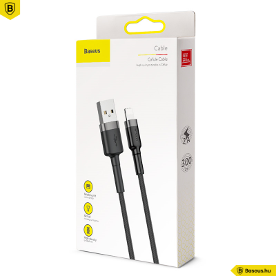 Baseus iPhone Lightning gyors adat, töltőkábel 2A - 3m - Fekete