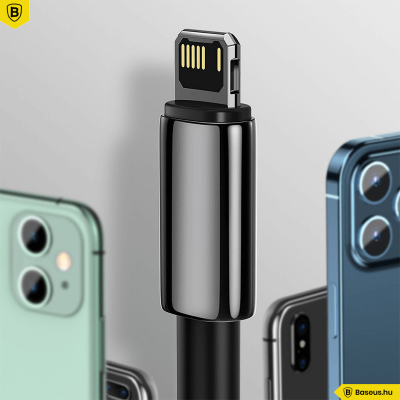 Baseus Tungsten USB - Lightning kábel 2.4A 1m - fekete