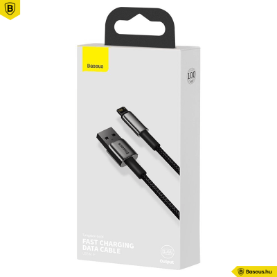Baseus Tungsten USB - Lightning kábel 2.4A 1m - fekete