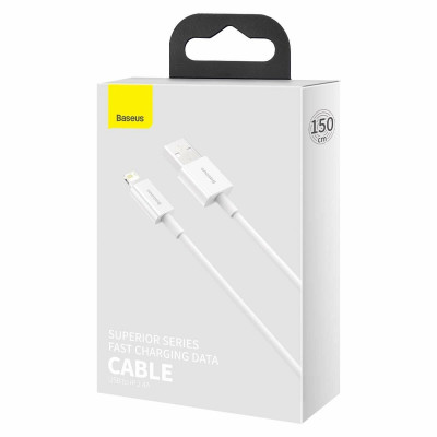 Baseus USB-kábel a Lightning Superior , 2,4A, 1,5 m, fehér