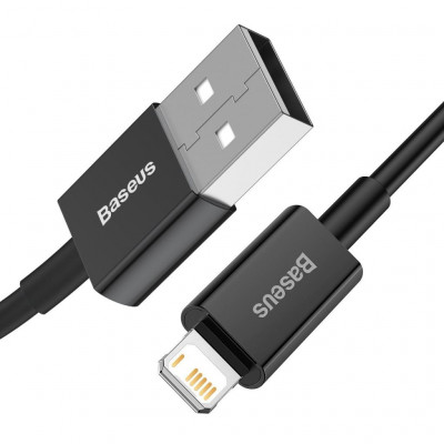 Baseus USB-kábel a Lightning Superior sorozathoz, 2,4A, 2m, fekete