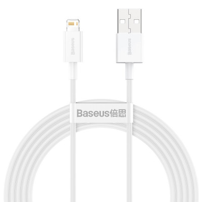 Baseus USB-kábel a Lightning Superior sorozathoz, 2,4A, 2m, fehér