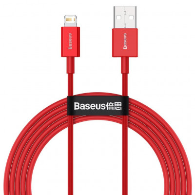 Baseus USB-kábel a Lightning Superior sorozat, 2,4 A, 2 m, piros
