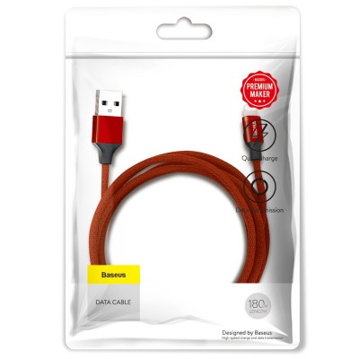 Baseus Yiven USB Lightning 1,8 m 2A kábel, piros