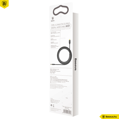 Baseus M01 Yiven USB-C - 3,5 Jack összekötő audio kábel 1,2m - Fekete