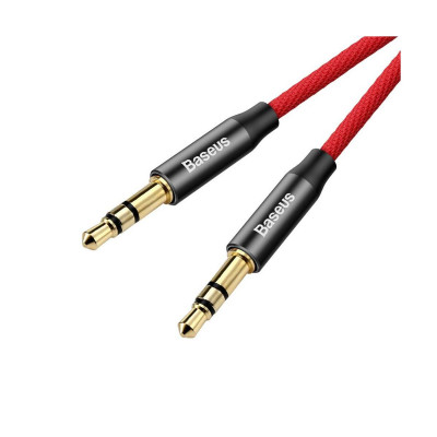 Baseus Yiven M30, AUX, 3,5 mm-es mini jack audiokábel, 1m, piros
