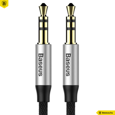 Baseus M30 Yiven Audio kábel 3,5 Jack 1m - Fekete/Ezüst