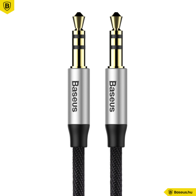 Baseus M30 Yiven Audio kábel 3,5 Jack 1,5m - Fekete/Ezüst