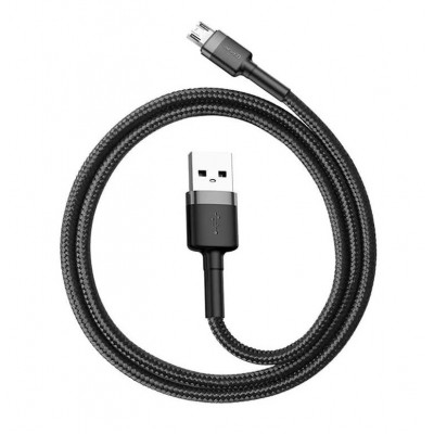 Baseus Cafule 2.4A USB-Micro USB kábel 0.5m, szürke-fekete