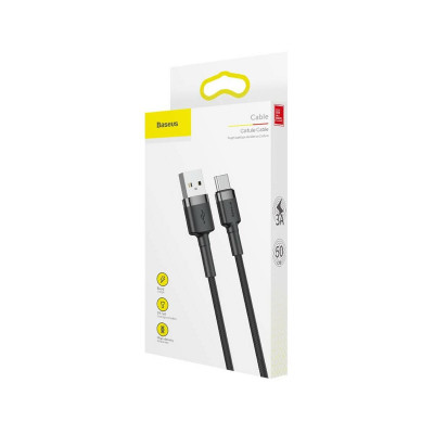 Baseus Cafule 2.4A USB-Micro USB kábel 0.5m, szürke-fekete