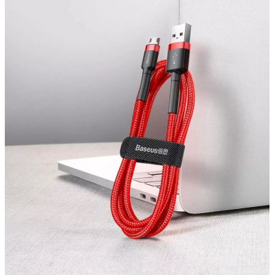 Baseus Cafule 2.4A USB-Micro USB kábel 1m, piros