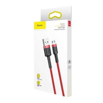 Baseus Cafule 2.4A USB-Micro USB kábel 1m, piros
