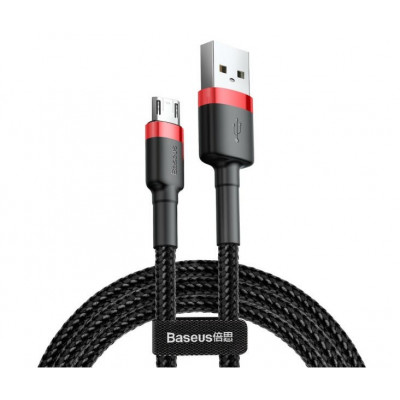 Baseus Cafule 2.4A USB-Micro USB kábel 1 m, piros-fekete