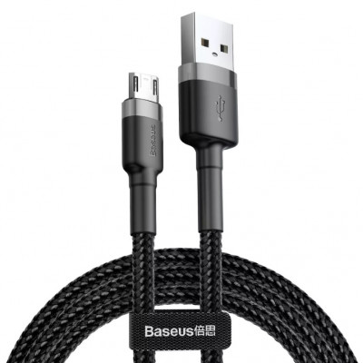 Baseus Cafule 1,5A 2 m-es USB-Micro USB-kábel,szürke-fekete