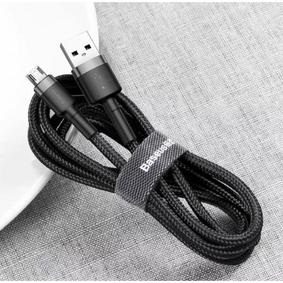 Baseus Cafule 1,5A 2 m-es USB-Micro USB-kábel,szürke-fekete