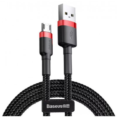 Baseus Cafule 2A 3 m USB-Micro USB kábel, fekete-piros