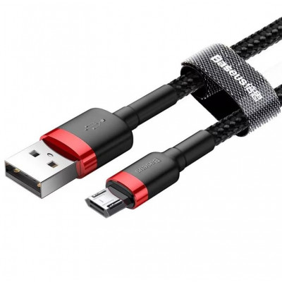 Baseus Cafule 2A 3 m USB-Micro USB kábel, fekete-piros