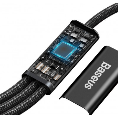 Baseus Rapid Series USB-C 3 az 1-ben kábel, Mikro USB / Lightning / USB-C, 20 W, 1,5 m, fekete