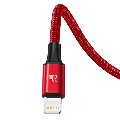 Baseus Rapid Series USB-C 3 az 1-ben kábel, mikro USB / Lightning / USB-C, 20 W, 1,5 m (piros)