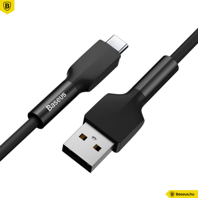 Baseus USB-C adat/töltőkábel 3A 1m Silica- Fekete