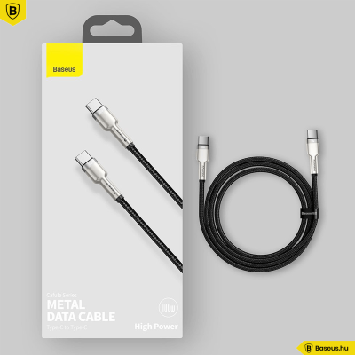 Baseus Cafule adat/töltőkábel Type-C/Type-C 100W 1m - Fekete