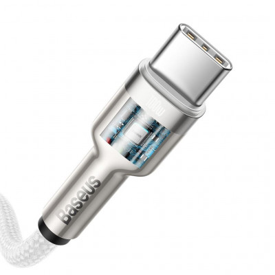 Baseus Cafule USB-C-USB-C kábel, 100 W, 1 m, fehér