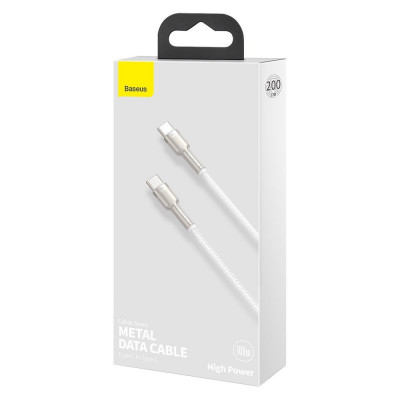 Baseus Cafule USB-C-USB-C kábel, 100 W, 2 m, fehér