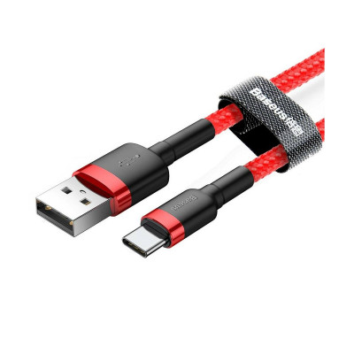 Baseus Cafule 3A USB-USB-C kábel 0,5 m, piros