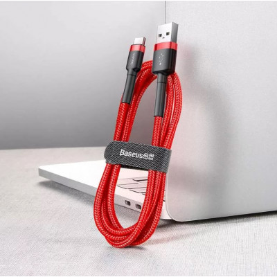 Baseus Cafule 3A USB-USB-C kábel 0,5 m, piros