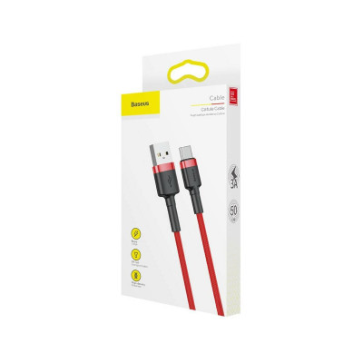 Baseus Cafule 3A USB-USB-C kábel 0,5 m, piros