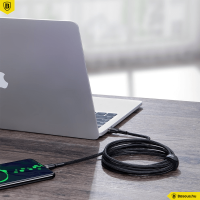 Baseus Cafule PD2.0 100W USB-C/C adat/töltő kábel (20V 5A) 2m - Fekete/Szürke