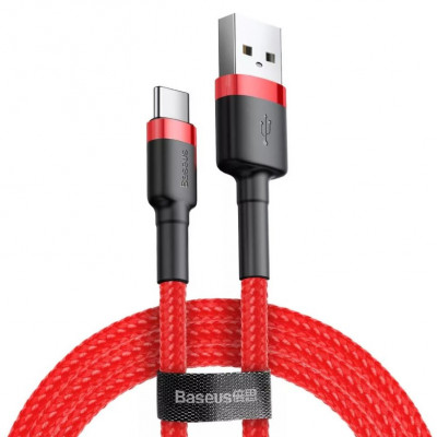  Baseus Cafule USB-USB-C kábel 3A ,1m, piros