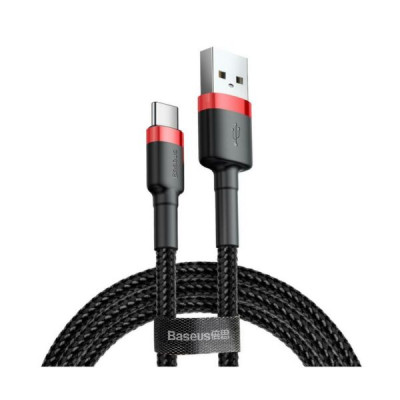 Baseus Cafule 3A USB-USB-C 1m kábel piros-fekete