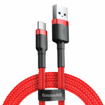 Baseus Cafule 2A USB-USB-C kábel 2m, piros