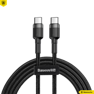 Baseus Cafule USB-C / USB-C 60W gyors töltő kábel 1m - Fekete