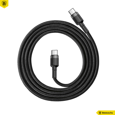 Baseus Cafule USB-C / USB-C 60W gyors töltő kábel 1m - Fekete