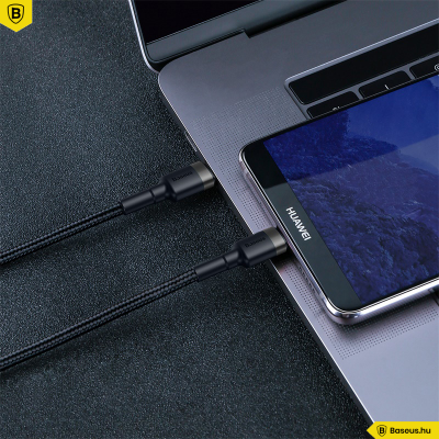 Baseus Cafule USB-C / USB-C 60W gyors töltő kábel 1m - Fekete