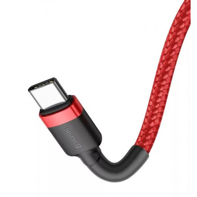 Baseus Cafule USB-C – USB-C PD 2.0 QC 3.0 kábel 60 W, 2 m, piros