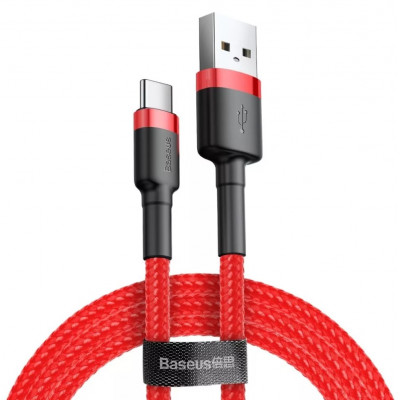 Baseus Cafule USB-USB-C kábel 2A,3m, piros