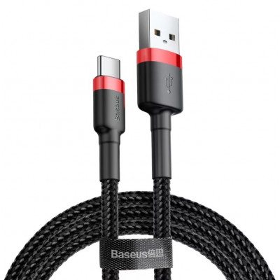 Baseus Cafule USB-USB-C kábel 2A, 3m, piros-fekete