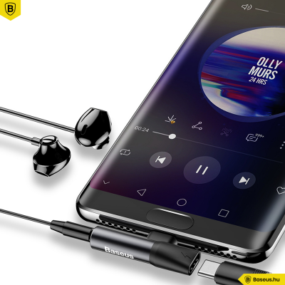 Baseus L41 USB-C Audió adapter + jack 3,5 mm Baseus - Fekete