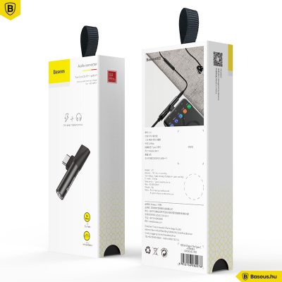 Baseus L41 USB-C Audió adapter + jack 3,5 mm Baseus - Fekete