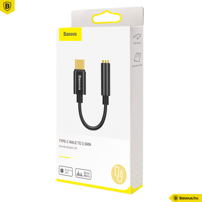 Baseus L54 USB-C  - 3,5 mm-es audio adapter - Fekete