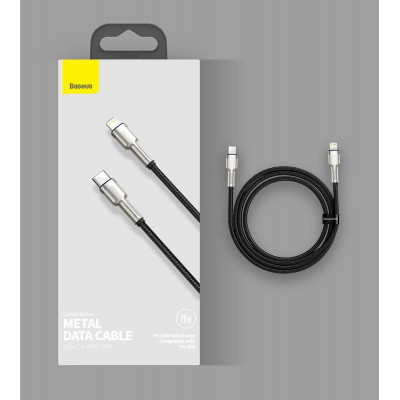 Baseus USB-C kábel a Lightning Cafule, PD, 20 W, 1 m, fekete