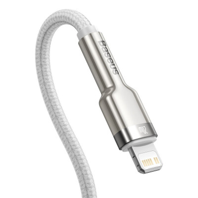 Baseus USB-C kábel a Lightning Baseus Cafule-hez, PD, 20 W, 1 m, fehér