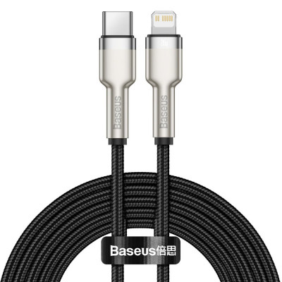 Baseus USB-C kábel a Lightning Cafule, PD, 20 W, 2 m, fekete