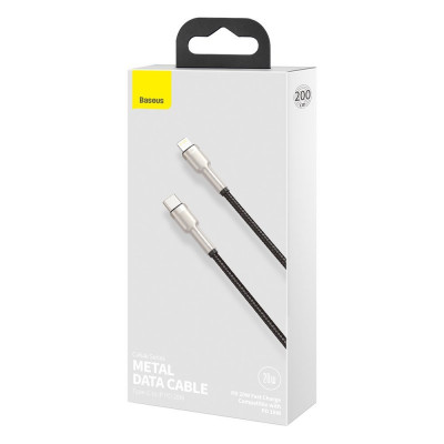 Baseus USB-C kábel a Lightning Cafule, PD, 20 W, 2 m, fekete