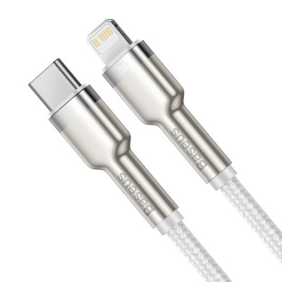 Baseus USB-C kábel a Lightning Cafule, PD, 20 W, 2 m, fehér