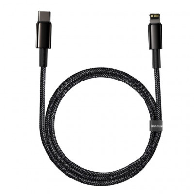Baseus Lightning Gold-hoz USB-C kábel, 20 W, 5 A, PD, 1 m, fekete