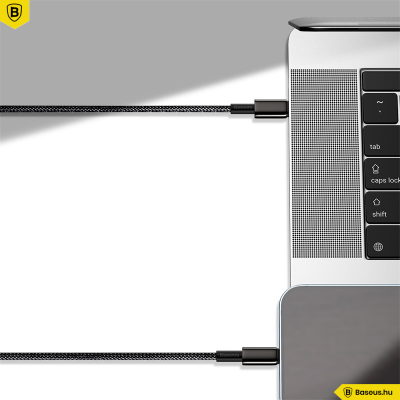 Baseus Tungsten Gold Type-C/Lightning PD 20W gyors adat/töltő kábel 2m - Fekete